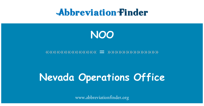 NOO: Nevada operací úřadu