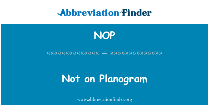 NOP: Δεν σε Planogram