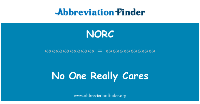 NORC: 沒有人真正關心