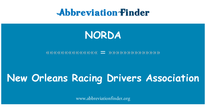 NORDA: New Orleans Racing Drivers Association