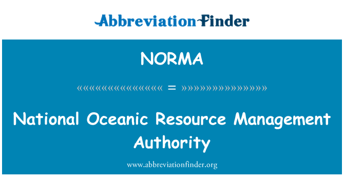 NORMA: Nationale oceanische Resource Management Authority