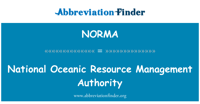 NORMA: Nationale oceanische Resource Management Authority