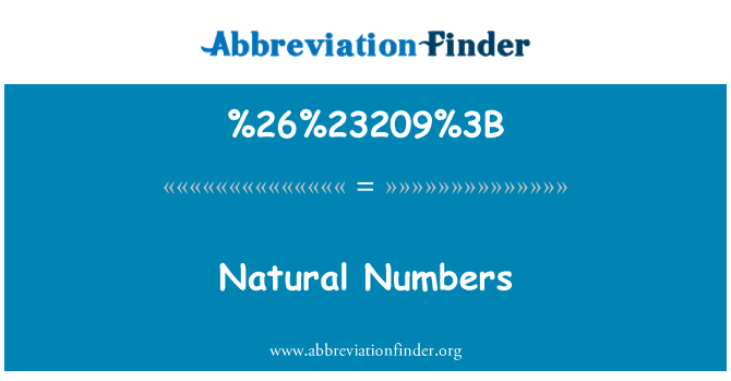 %26%23209%3B: Natural Numbers