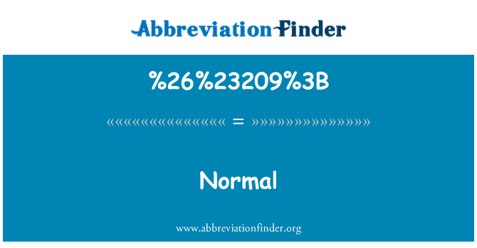 %26%23209%3B: Normalus