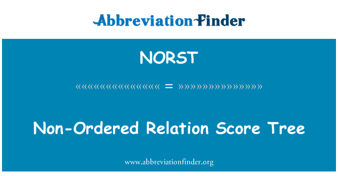 NORST: Ikke-bestilte Relation Score træ