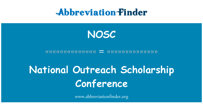 NOSC: National Outreach Scholarship Conference