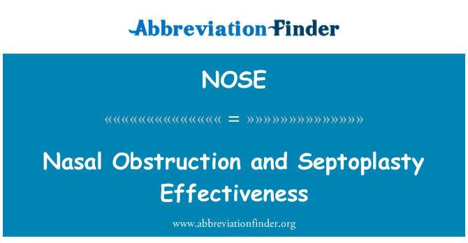 NOSE: L'Obstruction nasale et l'efficacité de septoplastie