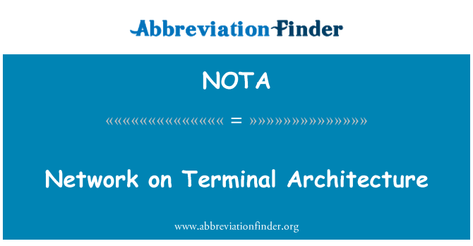 NOTA: Xarxa d'arquitectura Terminal