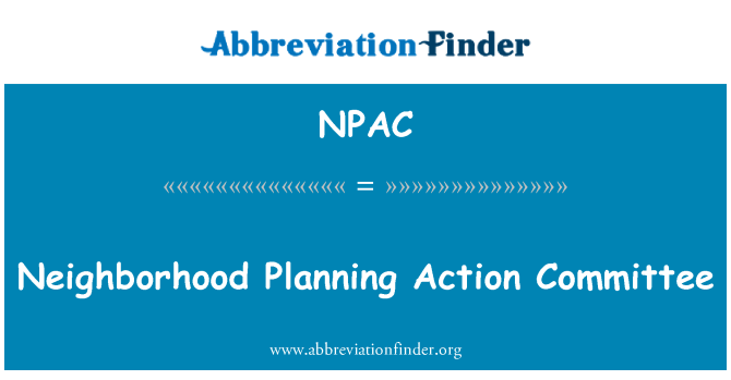 NPAC: محله اقدام کمیته برنامه ریزی