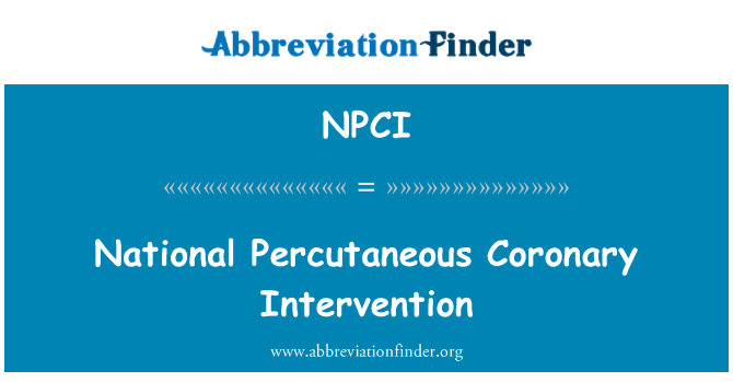 NPCI: Intervención coronaria percutánea nacional