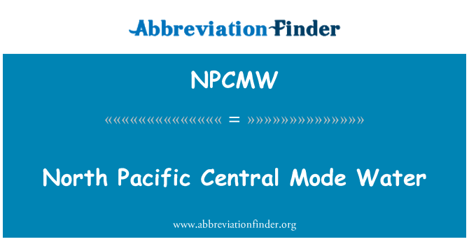 NPCMW: North mod Central Pacific air