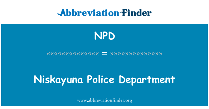 NPD: Niskayuna Police Department