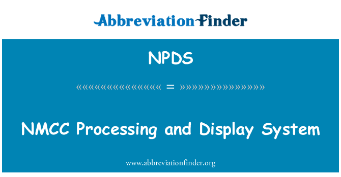 NPDS: NMCC behandling og Display System