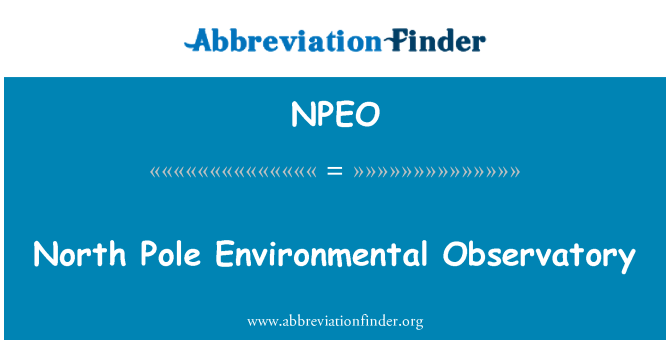 NPEO: Observatório ambiental de pólo norte