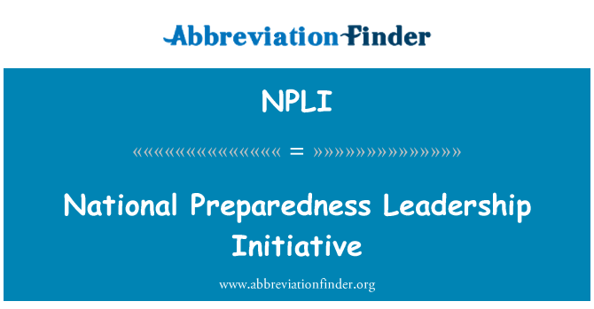 NPLI: National Preparedness ledelse initiativ