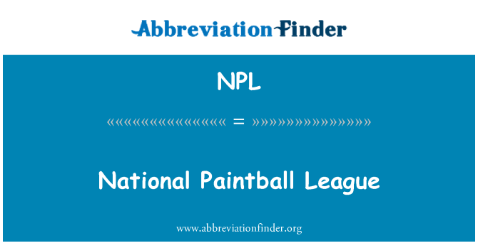NPL: Državni ligi Paintball