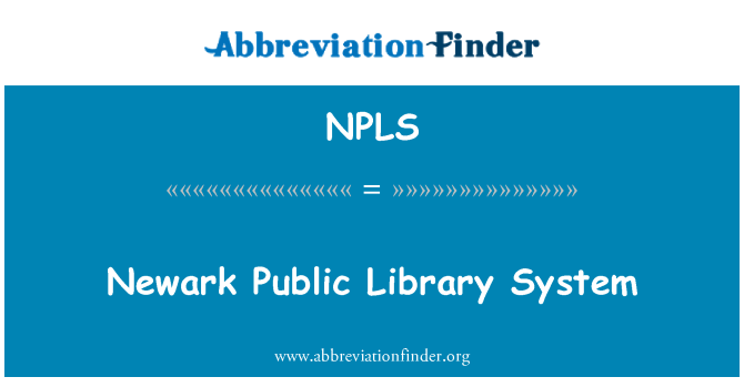 NPLS: Newark publisko bibliotēku sistēmas