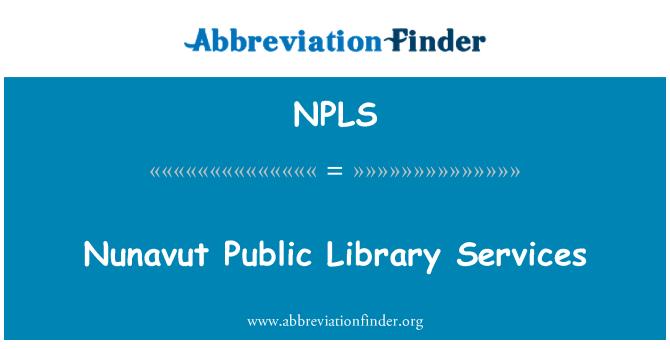 NPLS: Nunavut Public Library Services