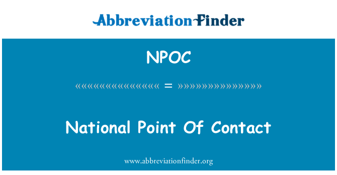 NPOC: Pwen kontak nasyonal