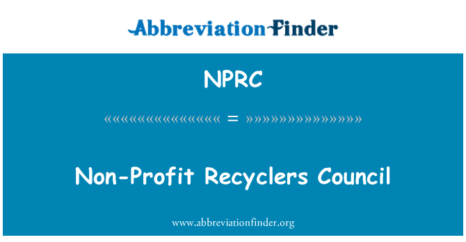 NPRC: Nezisková recyklaci Rada