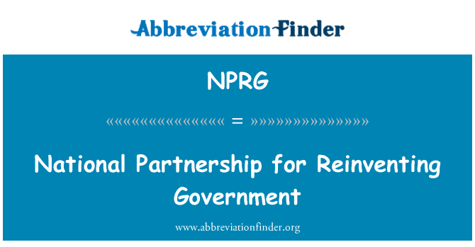NPRG: Nacionalinių partnerystė išradinėjimo vyriausybės