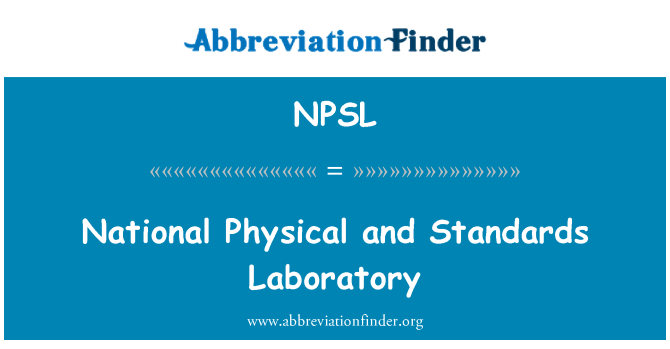 NPSL: Národní fyzikální a laboratorní normy