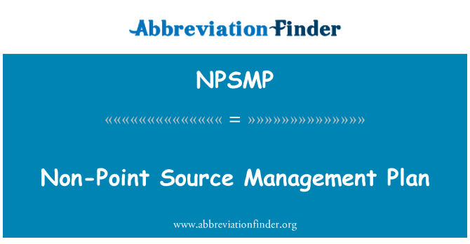 NPSMP: طرح مدیریت منبع غیر نقطه