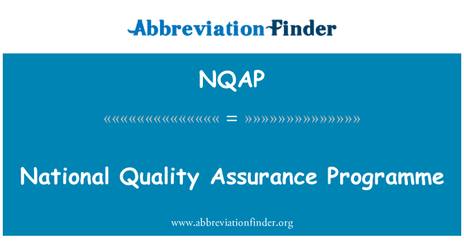 NQAP: Program jaminan kualiti negara