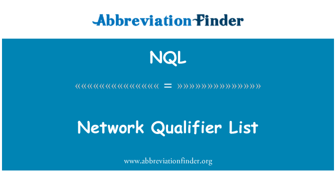 NQL: Rezo Qualification lis