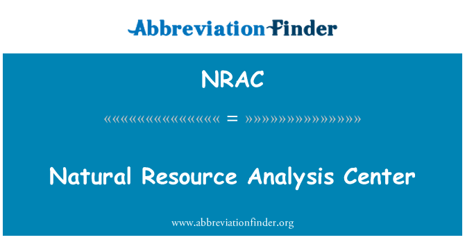 NRAC: Analiz Sant Resous natirèl