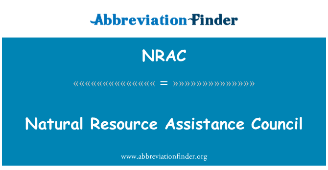 NRAC: Natural Resource Assistance Council