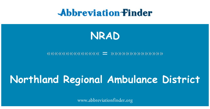 NRAD: Northland bölge ambulans bahşı