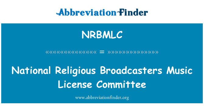 NRBMLC: Nationalen religiösen Sender Musik Lizenz Ausschuss