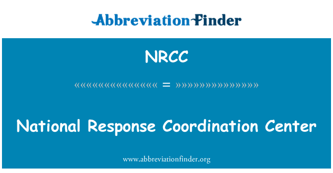 NRCC: National Response Coordination Center