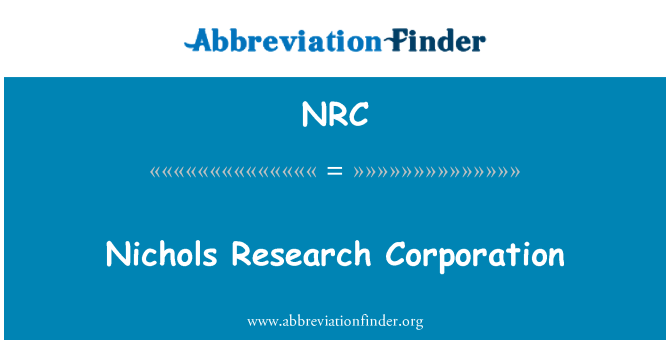 NRC: Nichols Research Corporation