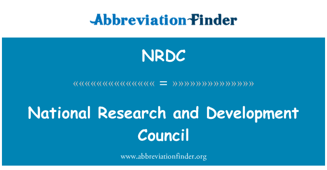 NRDC: National Research and Development Council