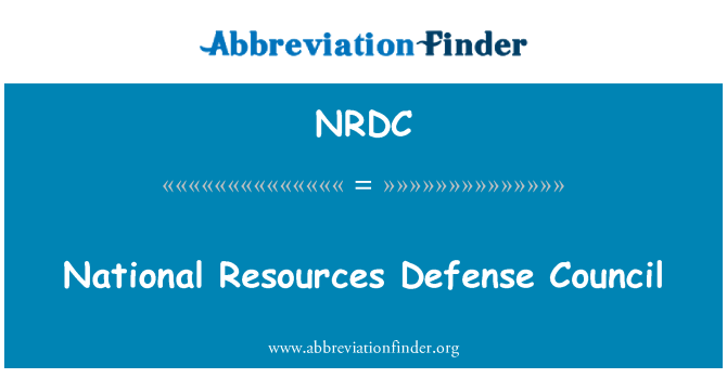 NRDC: Národních zdrojů rada obrany