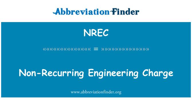 NREC: 非经常性工程费用