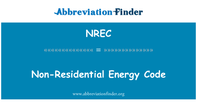 NREC: غیر رہائشی توانائی کوڈ