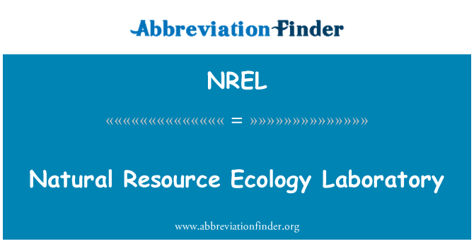 NREL: Natural Resource Ecology Laboratory