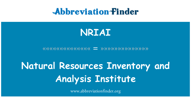 NRIAI: Natürlichen Ressourcen-Bestandsaufnahme und Analyse-Institut