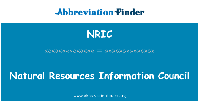 NRIC: Natural Resources Information Council
