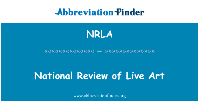 NRLA: Nasyonal revizyon sou atis viv