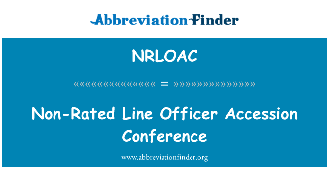 NRLOAC: Bez ratingu linie důstojník přistoupení konference
