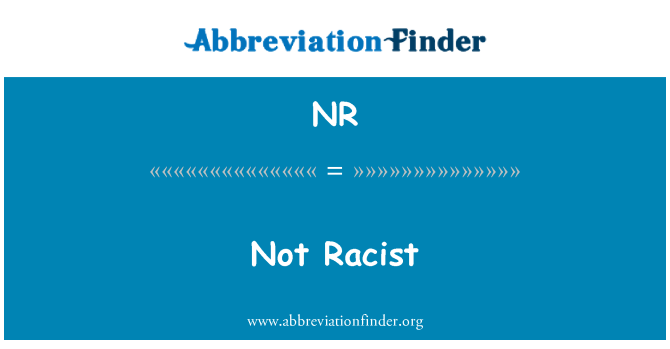 NR: No racista