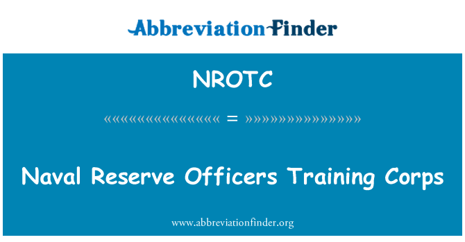 NROTC: ریزرو کے بحری افسران کور کو تربیت