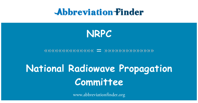 NRPC: Nationalen Radiowave Propagation Ausschuss