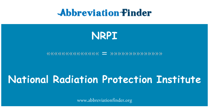 NRPI: המכון הלאומי קרינה הגנה