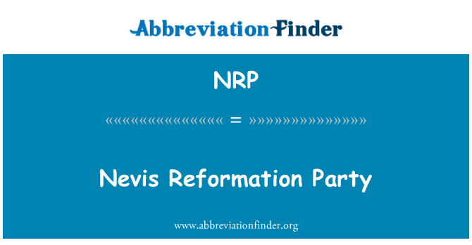 NRP: Nevis reforma partit