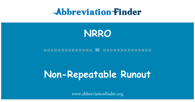 NRRO: -Opakovatelnou výběh